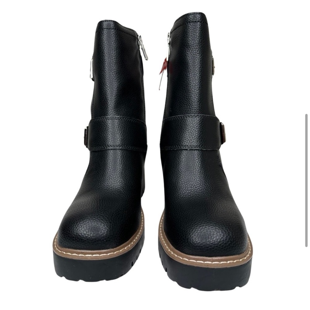 NWT Blondo waterproof Reno Black Leather Combat Boots Size 9.5 - Picture 5 of 10